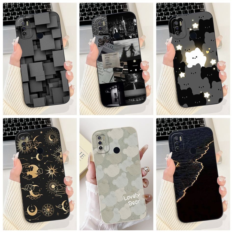 เคสป้องกันเลนส์สําหรับ Tecno Spark 5 / Spark5 Pro / Spark 5 Air / Spark 6 Air แฟชั่นทาสีซิลิโคนอ่อนนุ่มเคสโทรศัพท์