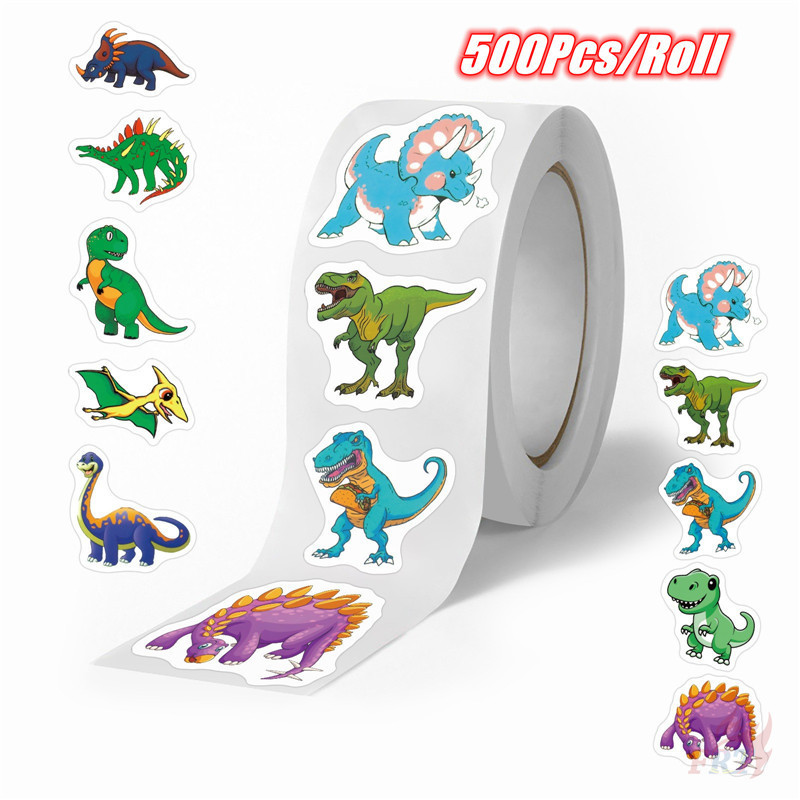 500ชิ้น/ม้วน ❤ Q Dinosaurs Series 02 สติ๊กเกอร์รางวัลเด็ก ❤ Diy สมุดภาพอัลบั้มตกแต่งสติกเกอร์ฉลากปิดผนึก
