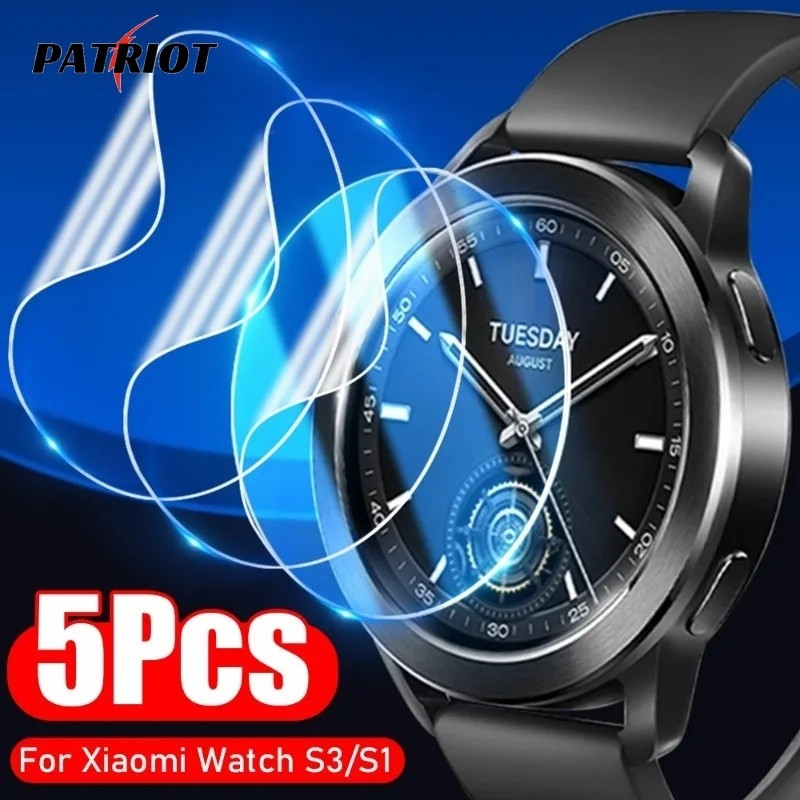 [PATRIO] 1/3/5 ชิ้นฟิล์มHydrogelสําหรับXiaomiนาฬิกาS3 S1 Pro S1 Activeป้องกันหน้าจอสําหรับXiaomi MiนาฬิกาS3 S1 Pro S1 Activeไม่แก้ว