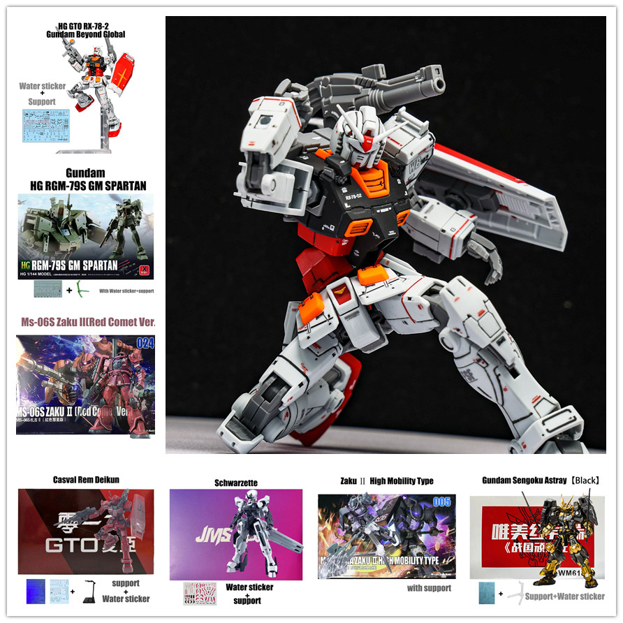 Hyaku Shiki Gundam HG RX-78-2 Beyond Global HG GM Spartan Chars Zaku II Hg Sengoku Astray Z GOK ประกอบของเล่น 1/144 กันดั้ม Hello Kitty