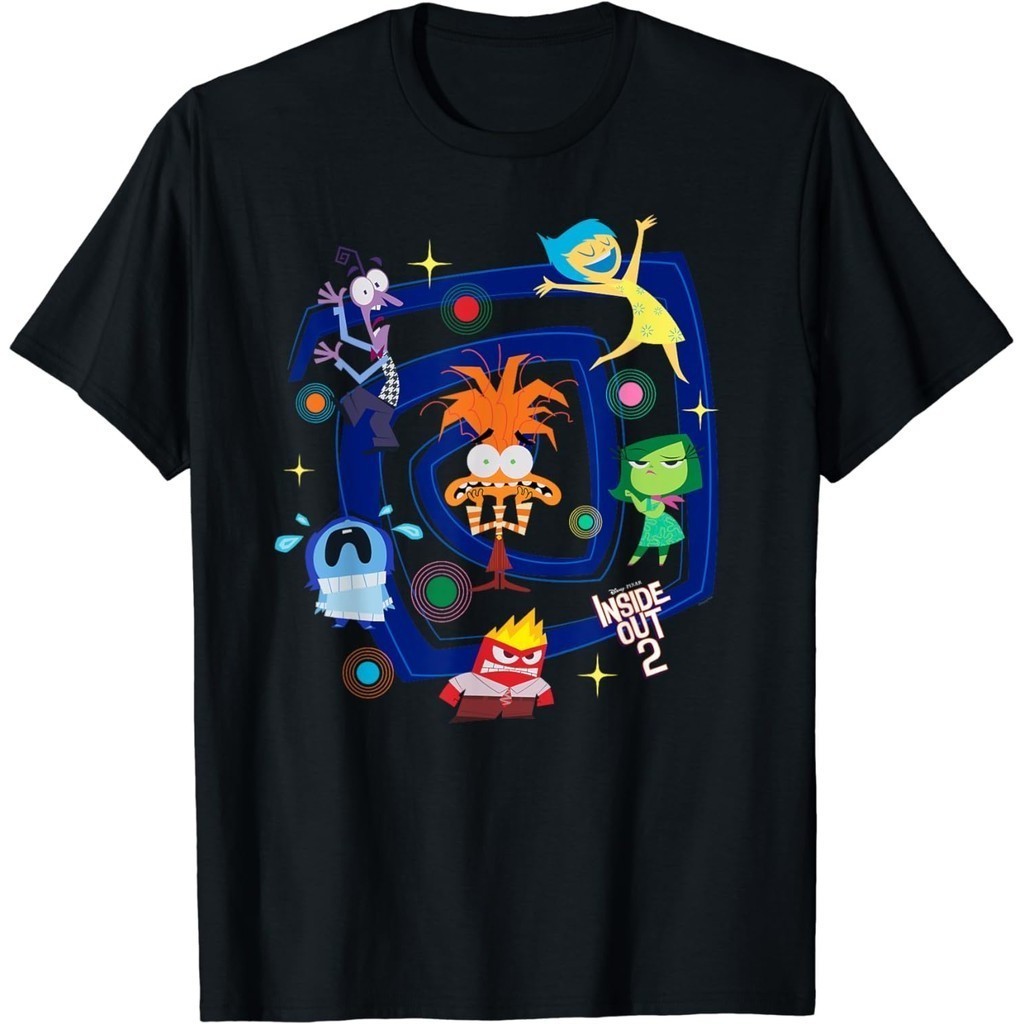 🍒🍒 Pixar Inside Out 2 เสื ้ อยืดคอ O-neck กราฟิก 100 % สําหรับผู ้ ชาย S-5XL