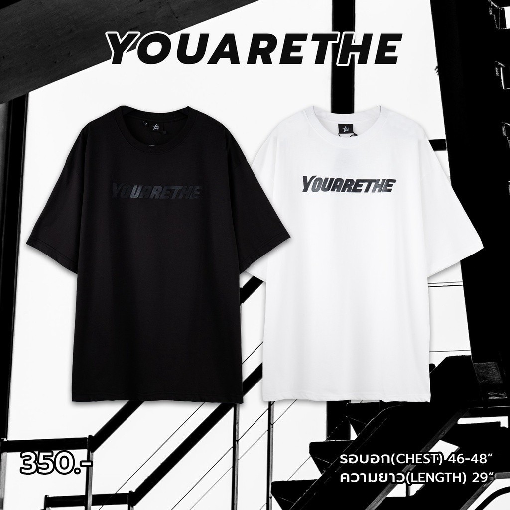 🙇‍♀️HOT2024 Urthe - เสื้อยืด แขนสั้น รุ่น YOUARETHE BOLDแฟชั่น cotton tshirt