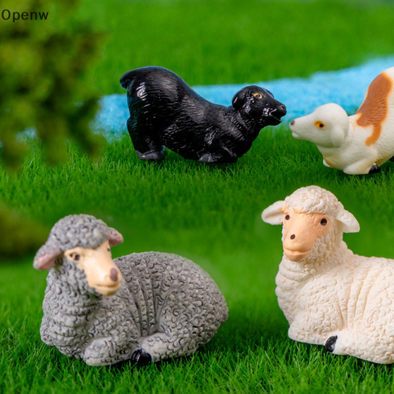 【Openw 】 Miniaturesจําลองแกะแพะfigurinesพืชสวนmicroภูมิทัศน ์ เครื ่ องประดับสําหรับตกแต ่ งบ ้ านอุปกรณ ์ เดสก ์ ท ็ อปที ่ ดี