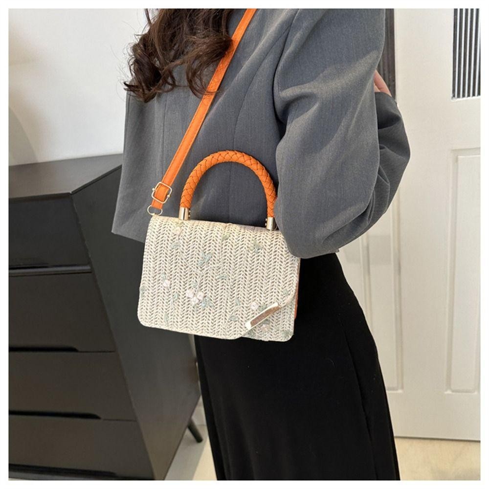 Olvido Straw Bag, Bohemian หวายหญ ้ าทอ Bag, แฟชั ่ น Handmade Braid กระเป ๋ าถือความจุขนาดใหญ ่ สําหรับผู ้ หญิงหญิง