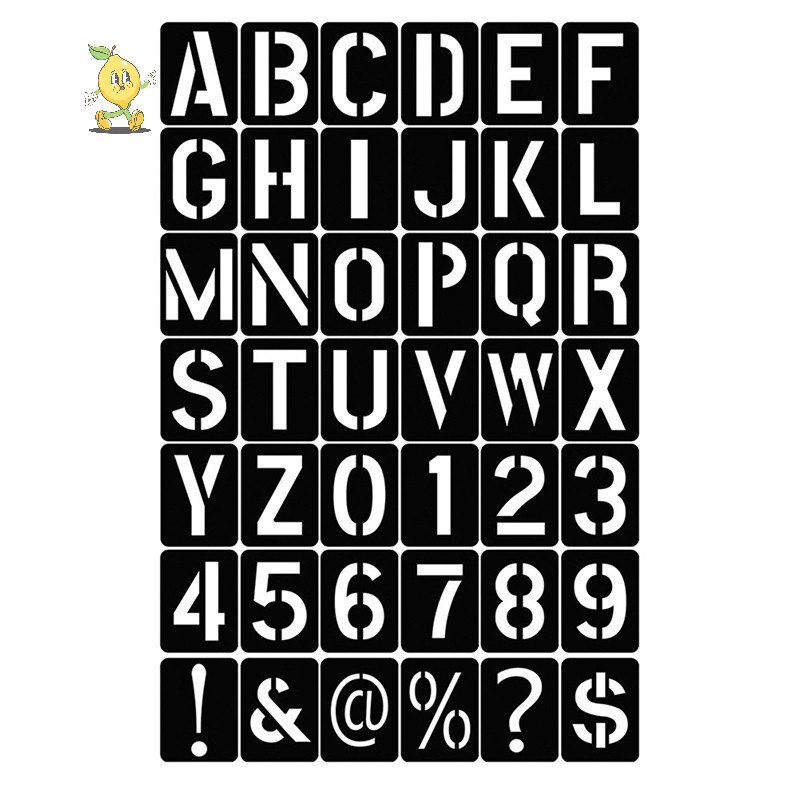[mozh ] 42pcs Letter Number Symbol Craft Hollow Stencil Stamping Embossing Template [TH ]