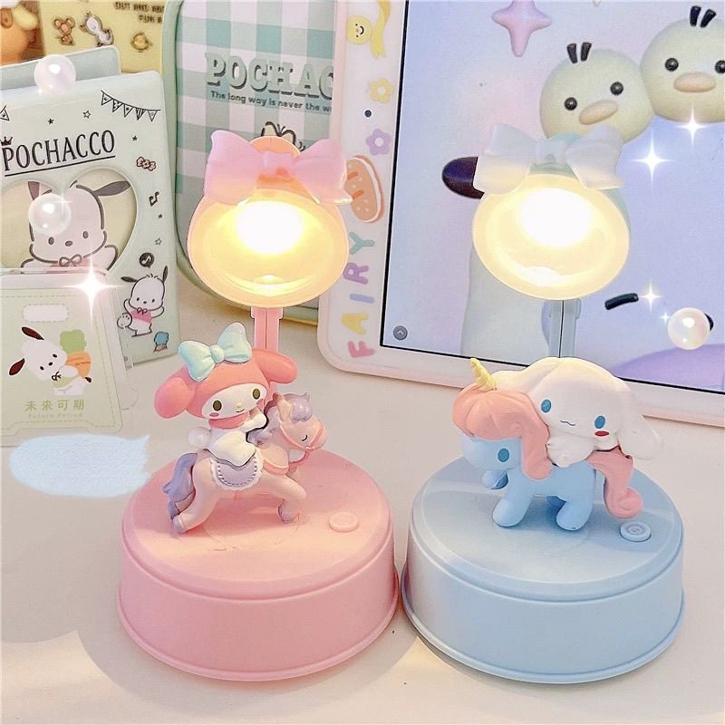 Sanrio แสงกลางคืน ไฟกลางคืนสำหรับเด็ก ของขวัญวันเกิดโคมไฟตั้งโต๊ะขนาดเล็ก
