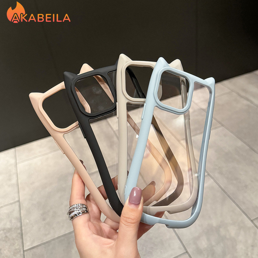 3D For Iphone 11 14 13 12 15 Pro Max X Xr Xs Max 15 14 Plus เคสโทรศัพท ์ น ่ ารัก Candy สี Cat Clear Soft Cover