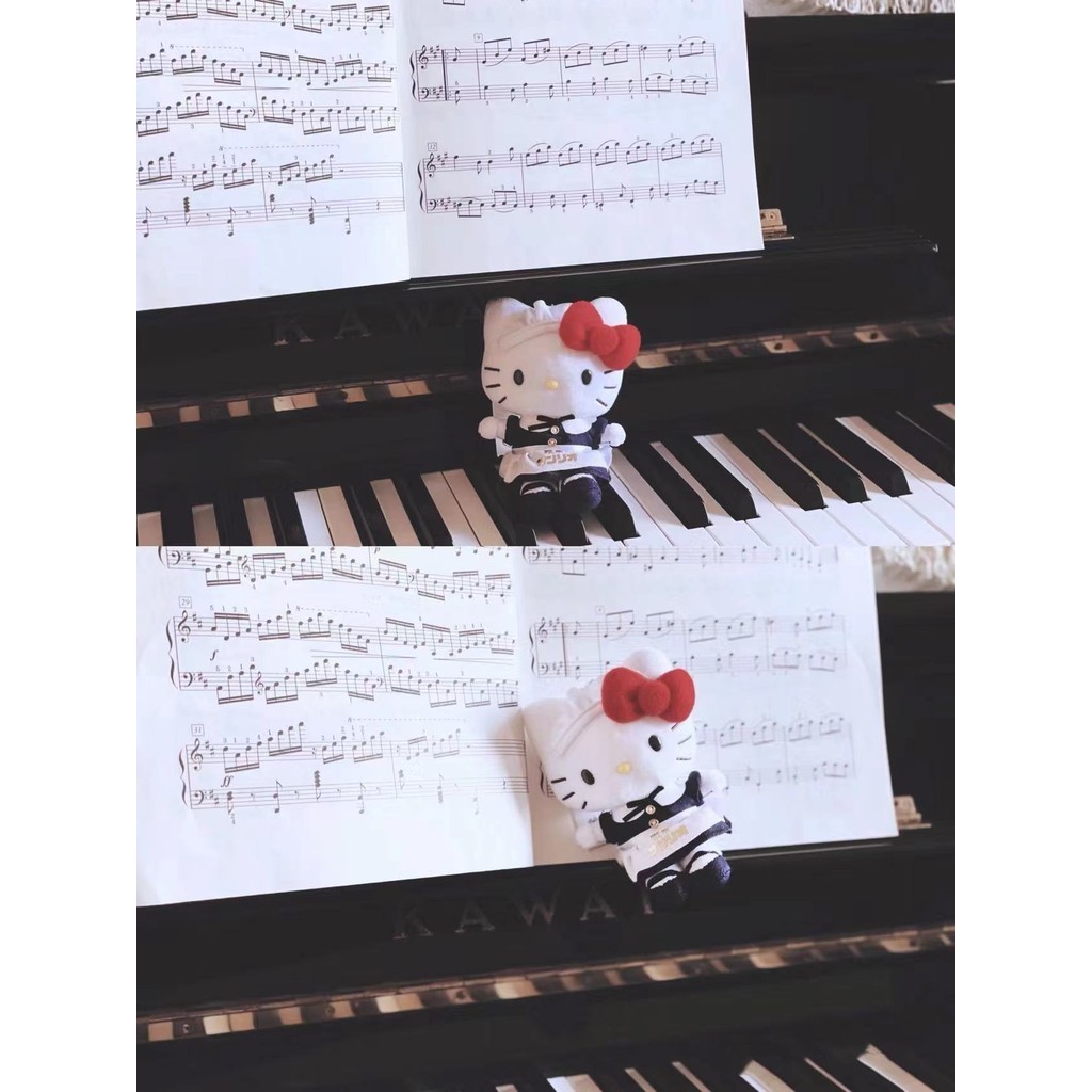 จี้คิตตี้กินชาแม่บ้าน สวัสดี คิตตี้ จี้นักเรียนกระเป๋านักเรียนตกแต่งตุ๊กตาน่ารัก