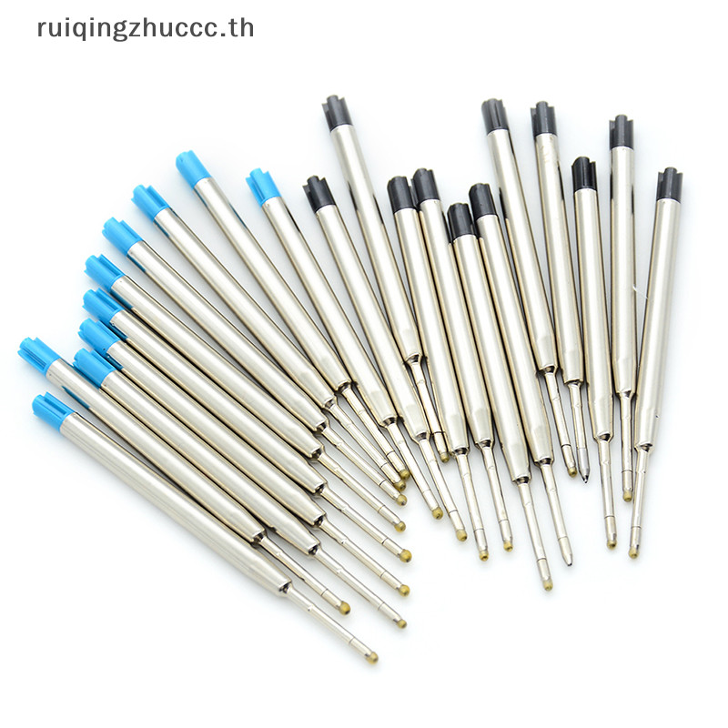 [ruiqingzhuccc] 10 ชิ้นหมึกสีฟ้า parker สไตล์มาตรฐาน 1.0 มม.ปากกาลูกลื่นเติม nib ขนาดกลาง [TH]