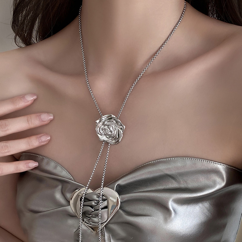 Siner-rose Choker สร้อยคอ Vintage ดอกไม้สร้อยคอจี้ Dainty เครื่องประดับ Body Chain สําหรับผู้หญิงสาว