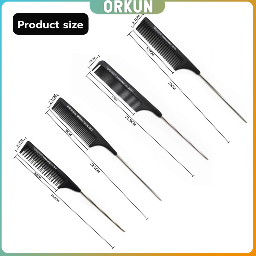 Orkun หวีแบ่งผม วัสดุพลาสติก คุณภาพสูง สําหรับจัดแต่งทรงผม Styling comb - รูปที่ 6