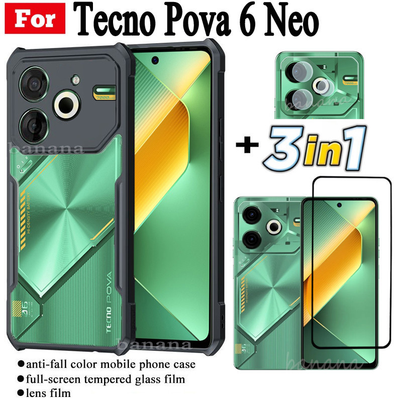 3 IN 1 Tecno Pova 6 Neo Anti-fall โทรศัพท์มือถือสําหรับ Pova 6 ProPova 6 5G Pova 5 Pro Camon 30 4G 5