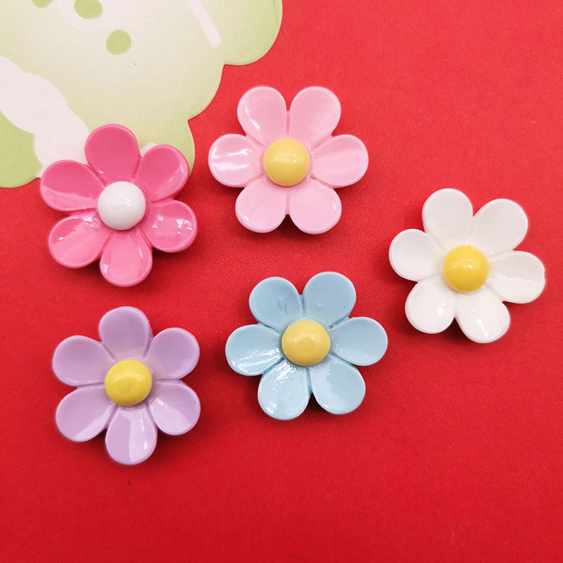 10ชิ้นจําลองglossy Dotดอกไม้หกกลีบดอกไม้DIYเรซิ่นอุปกรณ์เสริมครีมกาวเคสโทรศัพท์Headdressกิ๊บติดผมถ้วยน้ําสติกเกอร์