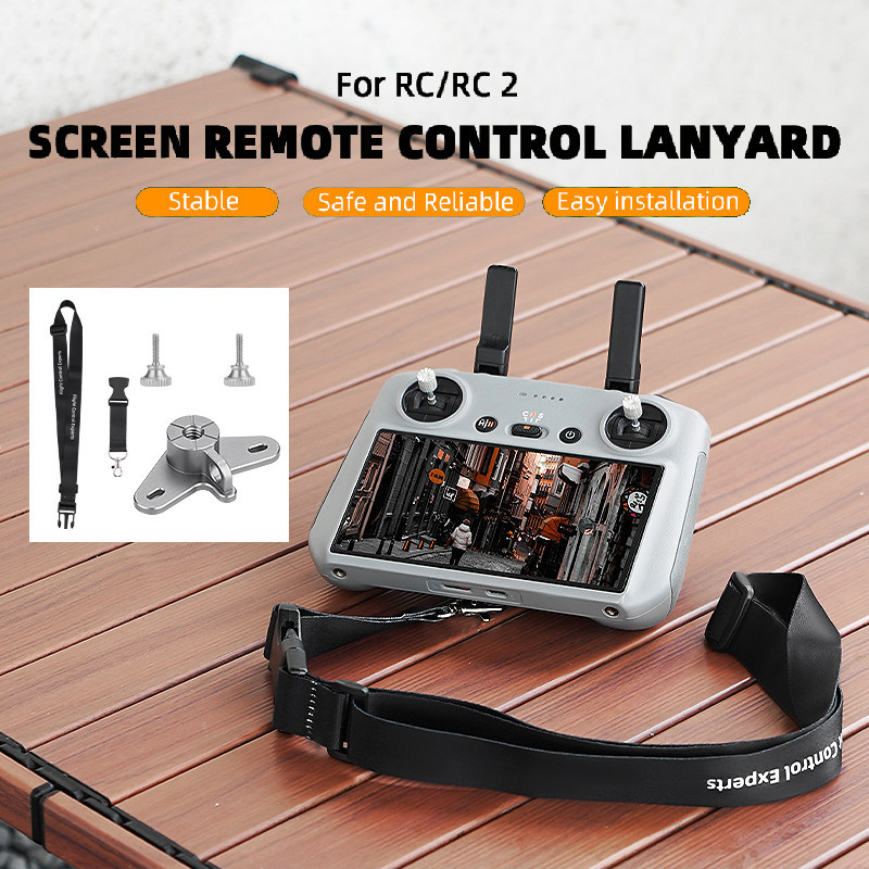 สําหรับ DJI AIR 3 รีโมทคอนโทรลสายรัด RC/RC2 หัวเข็มขัดโลหะ MINI 4PRO ตะขอเดียวแขวนเชือกอุปกรณ์เสริม