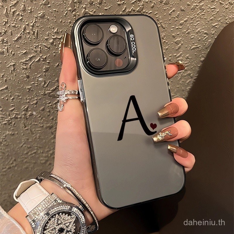 เคสโทรศัพท์สําหรับiphone 11pro 12 13promax Xs XR xsmax 7 8plus 14promax 15PlusตัวอักษรOne LoveรูปแบบMatteซิลิโคนAnti fall cover HFSM