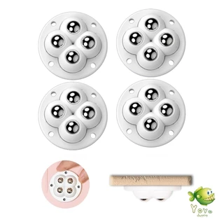 YOYO ล้อติดเฟอร์นิเจอร์ แบบไร้เสียง 360° ล้อลูกกลิ้ง 4pcs ล้อสีดำ ล้อสีขาว Furniture casters