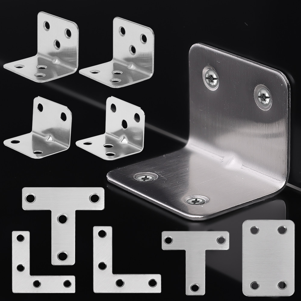 วงเล็บมุม90องศามุมขวา-รูปตัว ล สแตนเลสวงเล็บไม้เฟอร์นิเจอร์ตู้ตัวเชื่อมต่อ-วงเล็บมุมฮาร์ดแวร์บ้านเครื่องมือเชื่อมต่อ - รูปที่ 4