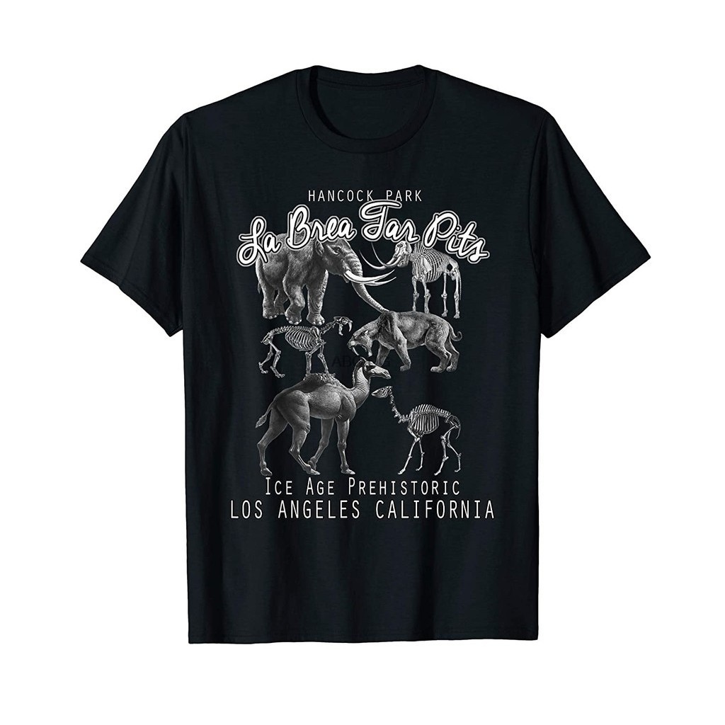 เสื้อยืดของที่ระลึก La Brea Tar Pits Los Angeles National Landmark