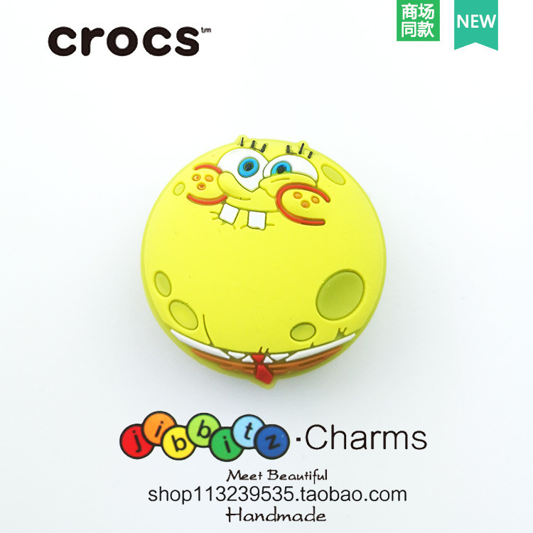 รองเท้าแตะแฟชั่น Diy อุปกรณ์เสริม Crocs Jibbitz Charm ขายร้อนของขวัญน่ารักสําหรับเด็กตกแต่งรองเท้า SpongeBob SquarePants Collection