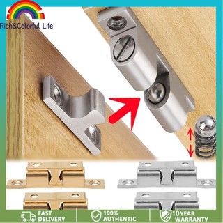 Furniture Cabinet Door Latch / Adjustable Double Brass Ball Catch / Cupboard Spring Clip Latches