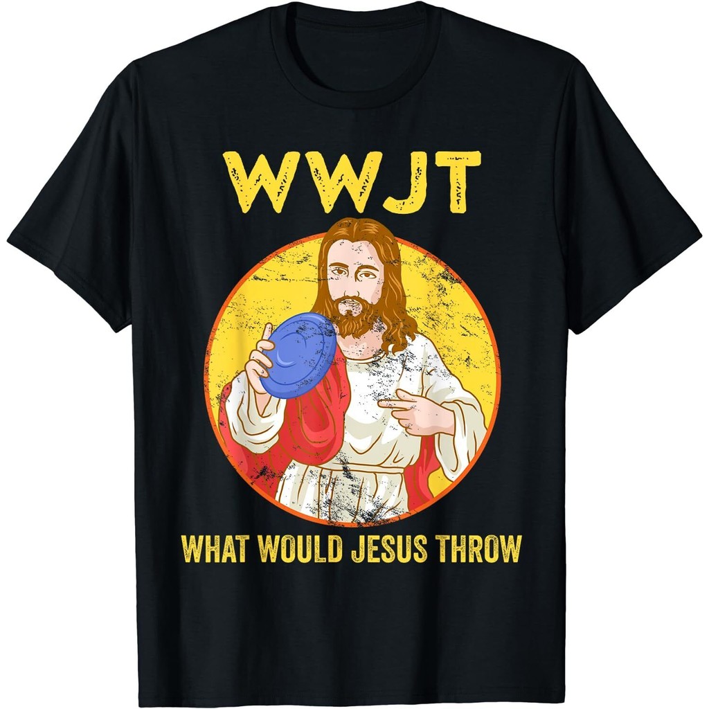 Disc Golf Shirt What Would Jesus Throw Frisbee Golf T-Shirt