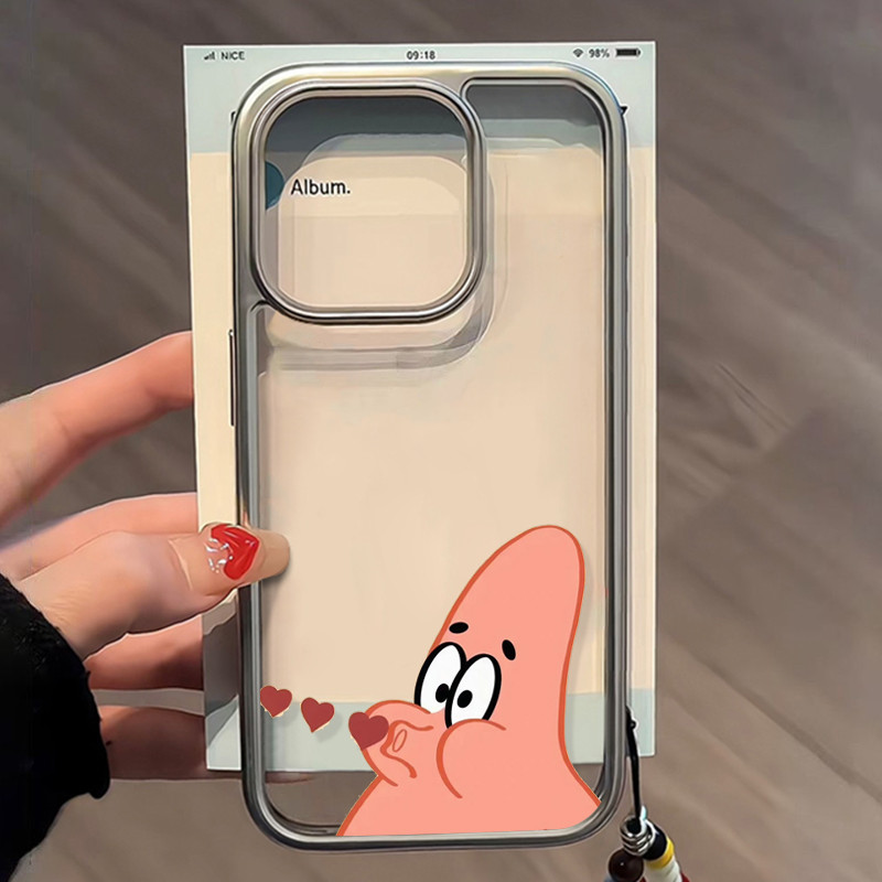 เคสซิลิโคนลายการ์ตูน สปองจ์บ็อบ แพทริคสตาร์ เคส 16 11 15 13 14 12 Pro Max 7 16 8 14 15 Plus XR X XS MAX SE 2020 เคส