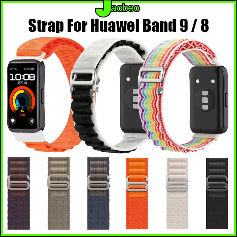 สายกีฬา Alpine Loop Nylon for Huawei Band 10/ Huawei Band 9 8 Smartwatch เทปเปลี่ยนปรับได้ for Huawei Band 10 9 8 NFC