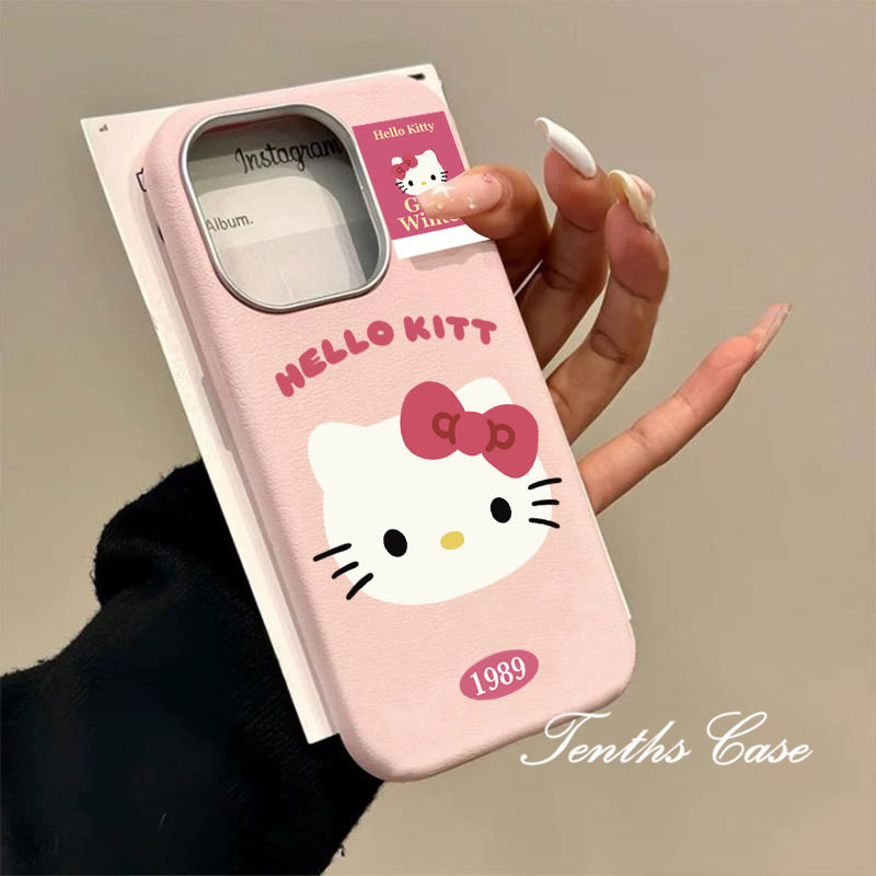 สําหรับrealme Note C75 50 C63 C67 11 C51 C53 C55 C35 C33 C30s C25Y C21Y C25s C20A C11 C15 5i 5s 6i Narzo 50i 50i 50i 50i 50i 50i 50i 50i 50i 50i 50i 50i 50i 50i 50Aกรอบเลนส์สีชมพูKittyฝาครอบโทรศัพท์หนังกรณีกรณีกรณี
