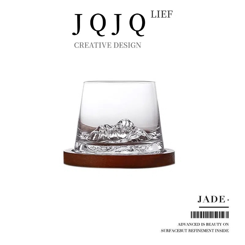 แก้ววิสกี้สไตล์ญี่ปุ่น Tlife·Jade·Cup แก้วชมวิวภูเขา แก้วคริสตัล