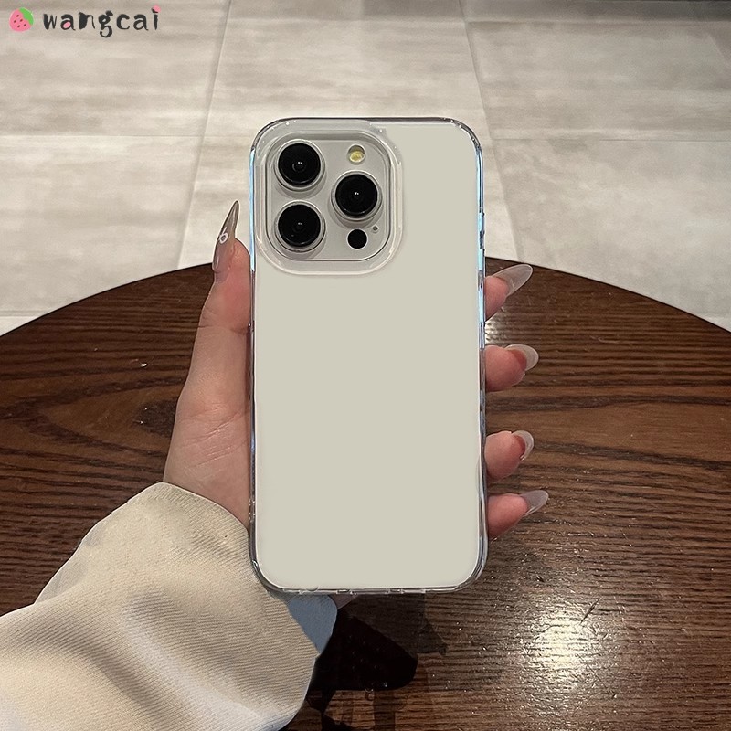 สําหรับ Huawei Pura 70 Pro Plus Ultra P60 P50 P40 Pro HuaweiPura70 HuaweiP60 เคสโทรศัพท์ครีมสีขาวเรียบง่ายสีทึบโปร่งใส Clear Boy Girl ผู้ชายผู้หญิงปลอกกรณีปกหลัง - รูปที่ 3