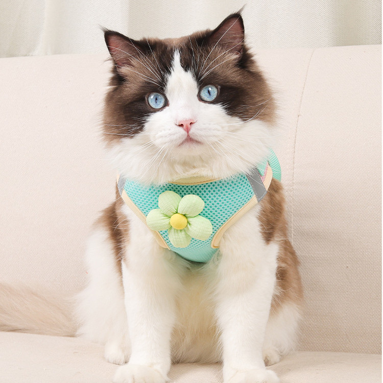 [Muhsinpet] สายรัดหน้าอกแมว Dopamine สายรัดหน้าอกสไตล์เสื้อกั๊ก สายจูงสุนัขแมว/เล็ก
