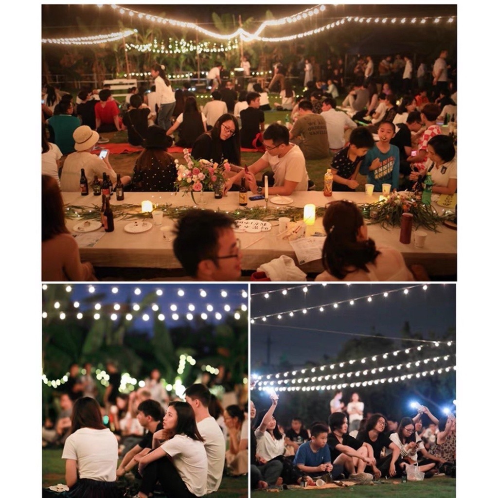 สายไฟระย้า ขั้วE27 ขั้วยางกันน้ำ 5/10/15เมตร(ราคาไม่รวมหลอดไฟ) ขั้วหลอดไฟ สายแพระย้า ต่อกันได้ สายไฟพร้อมขั้ว ไฟตกแต่ง - รูปที่ 6