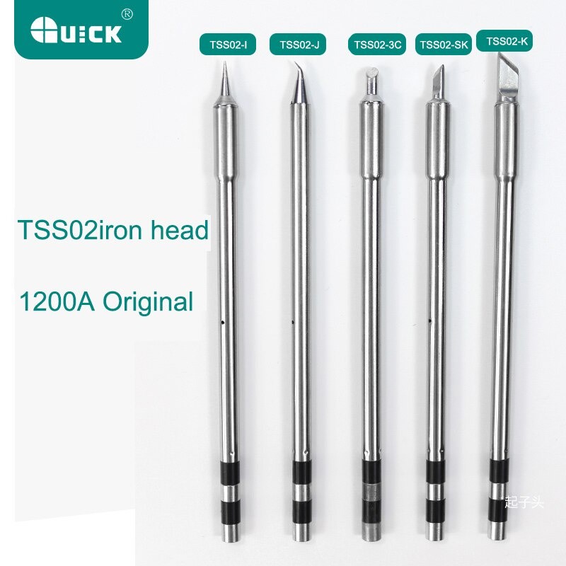 Quick TS1200A ตะกั่วฟรีบัดกรีเหล็กเคล็ดลับ TSS02-SK TSS02-I TSS02-3C TSS02-J TSS02-K TSS02-SK-01 เชื