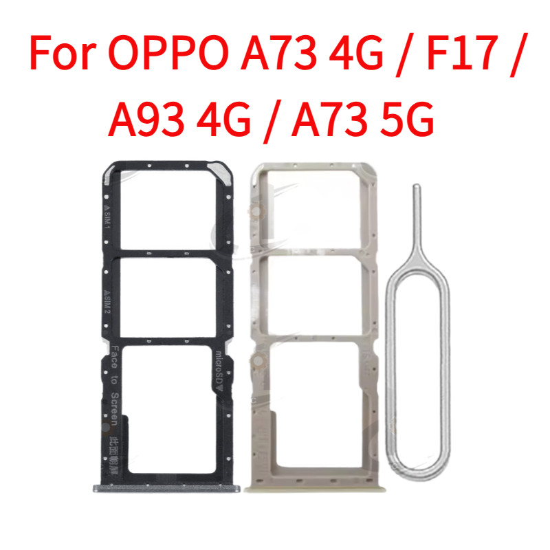 สําหรับ OPPO A73 4G / F17 / A93 4G / A73 5G ซิมการ์ดถาดผู้ถือการ์ด Reader SD สล็อตอะแดปเตอร์อะไหล่