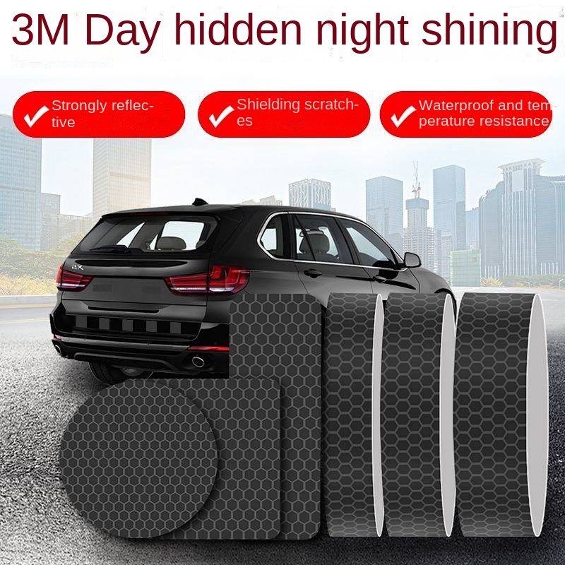 3M สติกเกอร์สะท้อนแสง ติดล้อรถยนต์ ตกแต่งกลางวันมองไม่เห็น กลางคืนเรืองแสง บุ๊มเปอร์ สติ๊กเกอร์ตกแต่งรถยนต์ภายนอก