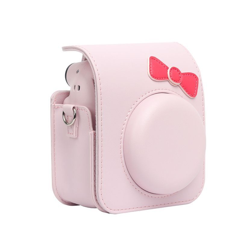[1635 คอลเลกชันคน] Fuji Polaroid mini12 เคสป้องกัน mini11 กระเป๋ากล้องน่ารักการ์ตูน pu หนังโบว์กระเป๋าแนวทแยงแขวน~250309