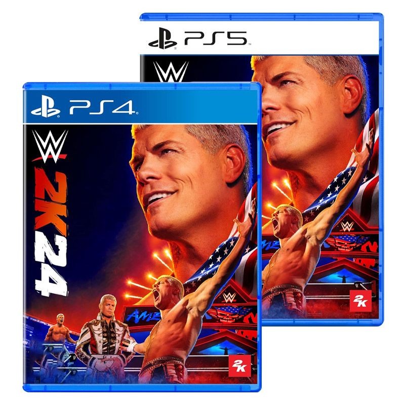 เกม PS5 PS4 ในสต็อก WWE 2K24 มวยปล้ำอาชีพอเมริกัน เวอร์ชันภาษาอังกฤษ 2024 พร้อมแผ่นดิสก์สำหรับสองผู้