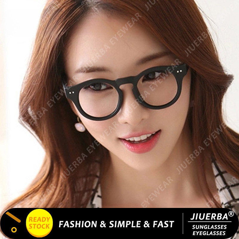 (JIUERBA) Retro Round Frame Niche Glasses Japanese Leopard Print Anti Blue Light Optical Glasses