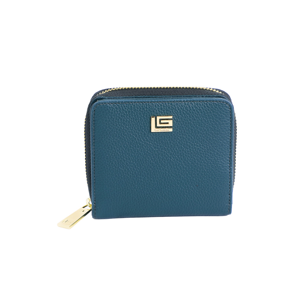 Guy Laroche กระเป๋าสตางค์พับสั้นซิปรอบ รุ่น MILDLY - สีเขียวเข้ม
