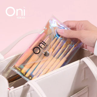 Oni Twinkle Brush Set #Peach Pink เซทแปรงแต่งหน้าโอนิ 8 ชิ้น สีชมพูพีช ขนนุ่ม ไม่บาดผิว เหมาะสำหรับการเดินทาง.