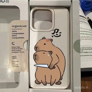 เคสโทรศัพท์การ์ตูนคาปิบาราที่สนุกสนานและแปลกใหม่ รองรับ iPhone 16 15 14 13 12 11 Pro Max X XS 8 Plus 16 Pro Max 15 Pro Max 14 Pro Max 13 Pro Max ปกซิลิโคนยืดหยุ่น