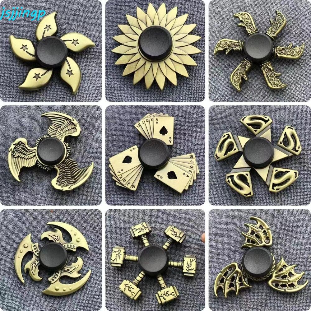 JSJJINGP Fidget Spinner, สังกะสีอัลลอยด์ทองเหลืองสี Finger Spinner, Hand Spinner โลหะ Cool ตลก Hand Spinning ผู้ใหญ่ของขวัญ