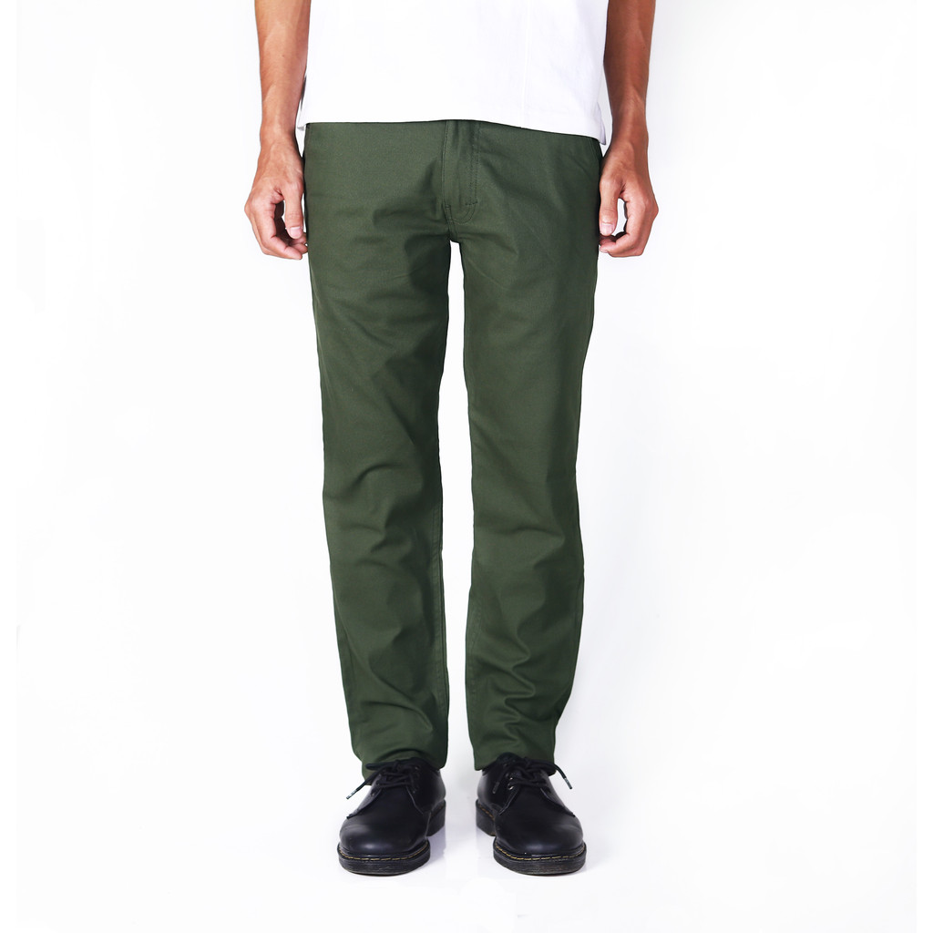 กางเกง Welldone - Easyfit Olive Regular