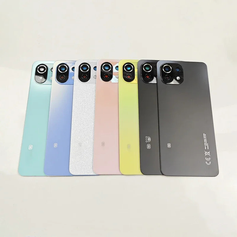 Ce กระจก สําหรับ Xiaomi 11T / 11T Pro ฝาครอบแบตเตอรี่ ฝาหลัง แบบแข็ง เคสแผงด้านหลัง + กาวกรอบกล้อง ของแท้