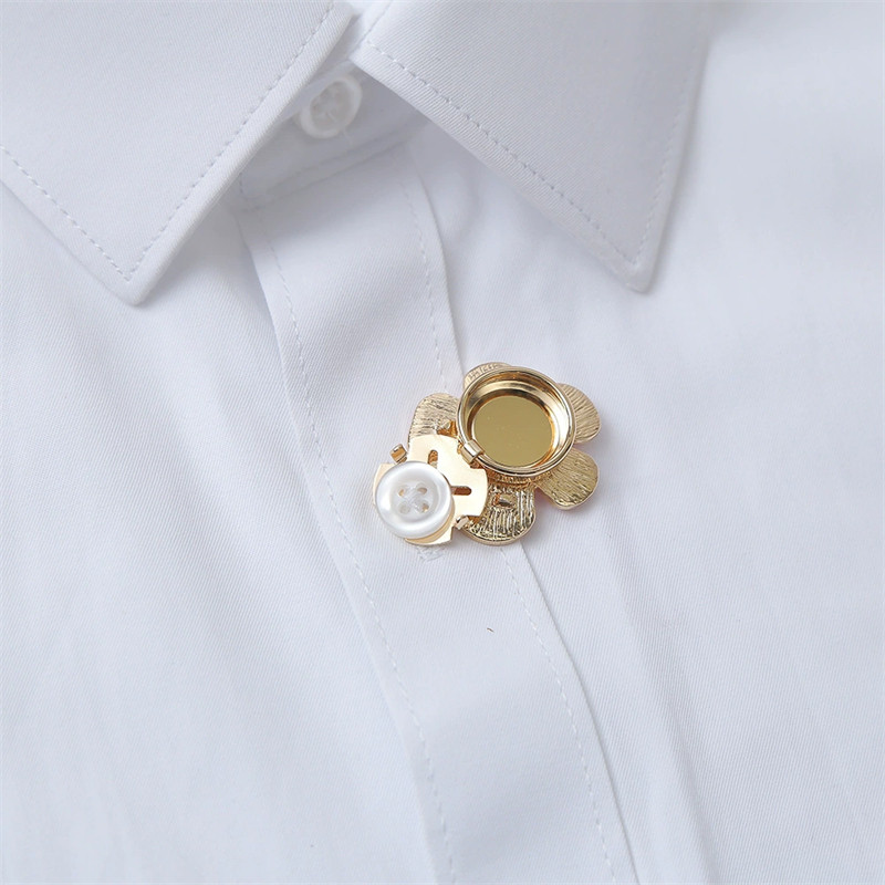 ชุดปุ่มเสื้อผู้หญิงsununnyyuan ชุดน้ํามันหยดดอกไม้ Cufflink Neckline ตกแต่งปุ่ม ราคา ถูกที่สุด ดีลบีเคเค แกลเลอรีภาพที่ 3