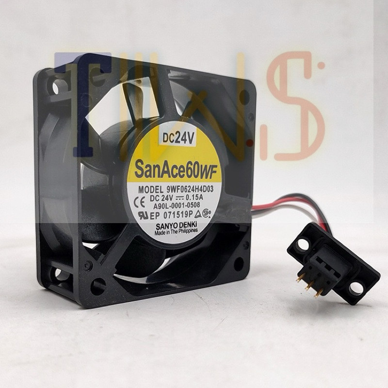 ร้านในไทย! พัดลม ขนาด 60*60 SanAce60WF MODEL 9WF0624H4D03 C C DC 24V : 0.15A NEP 071519P A90L-0001- 