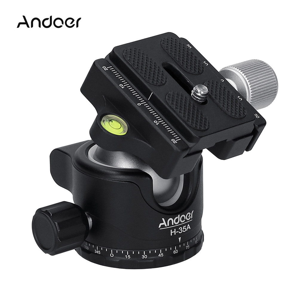 Andoer Ballhead Mount Panorama Ballhead Ball Head Adapter Alloy Max. หัวโหลด Low Came-903 Mall Inlin