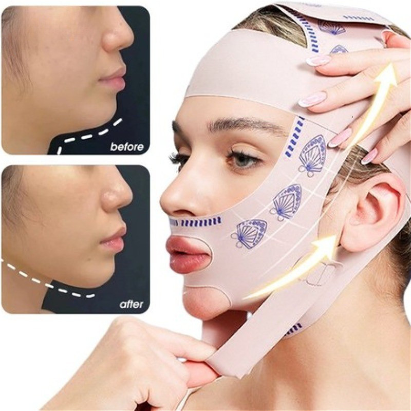 V Face Mask Firming Lifting Face Contour ปรับปรุง Nasolabial พับยก Apple Muscles Double Chin