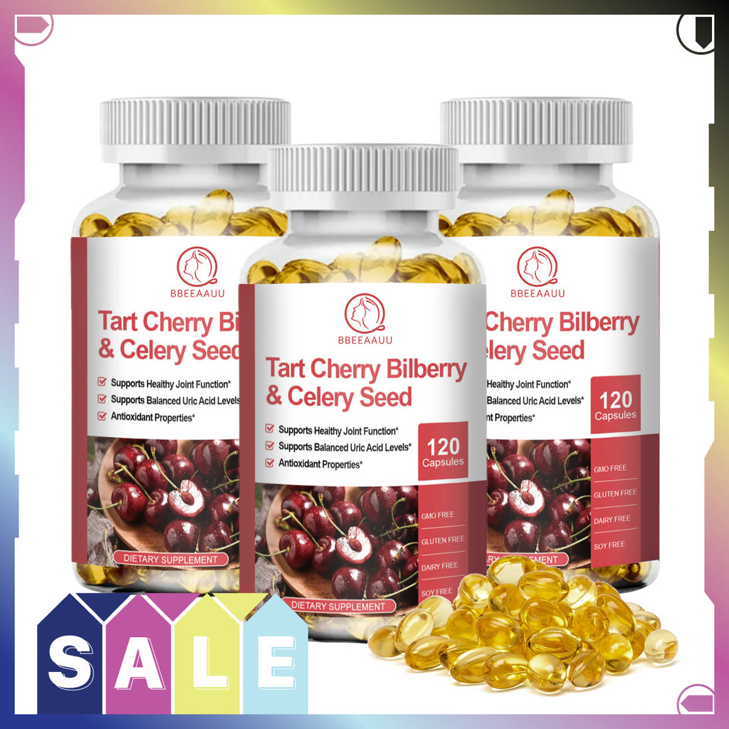 BBEEAAUU Sour Cherry Capsules Supplement รองรับการล้างกรดยูริกและปรับปรุงการเคลื่อนไหวของข้อต่อ