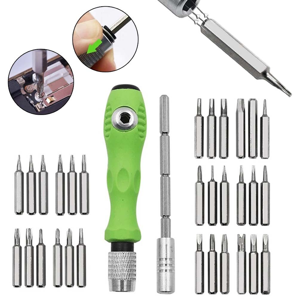 Diy Hex Torx Star Repair Tool Kit - ชุดไขควง 32 in 1 - มัลติฟังก์ชั่น Professional Precision อุปกรณ์ไขควง - สําหรับโทรศัพท์แท็บเล็ตพีซีแก้ว